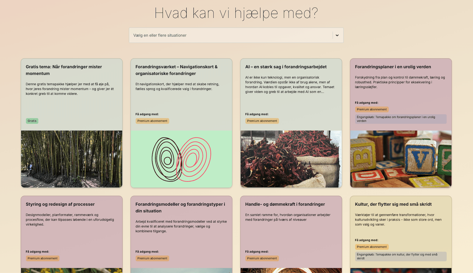 Start med jeres situation